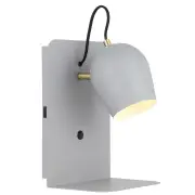 Shyn Modern Wall Lamp Light Metal Grey Satin