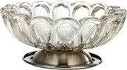 TIDTALEO 1pc Elegant Crystal Glass Fruit Tray for Party Transparent Candy Storage Plate Home Food Storage Container Fine Workmanship Stackable Design for Management
