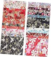 TOKIDNY 30Sheets Printing Fabric Bundle Patchwork Material for DIY Crafts Quilting and Home Decoration Soft Breathable for Family Projects