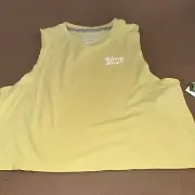 Volcom Crop Sleeveless Stone Hour Crop Shirt Citron Medium