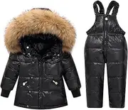 [Letuwj] Baby children's down jacket suits for boys and girls, infants 1-6 years old, European and American winter two-piece suit