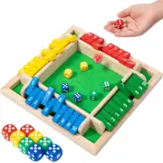 Shut The Box Game 4-Player Wooden dice Game That's Perfect for Parties and Ga...