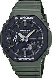 [Casio] G-Shock Ga-2100 Carbon Men's Watch in Resin/Carbon - CA.GA-2110SU-3AER, Green, One Size, GA-2110SU-3AER