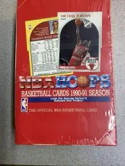2 1990-91 NBA HOOPS SERIES 2 FACTORY SEALED 36 PACKS CARDS MICHAEL JORDAN ON BOX