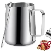 12oz Milk Frothing Pitcher Stainless Steel Espresso Latte Steaming Creamer Cup