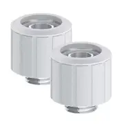 Bitspower Artemis Fitting CC3 For ID 3/8" OD 5/8" Tube, Sandblast Silver, 2pk