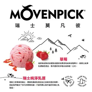 【Movenpick 莫凡彼】100%純天然100ML迷你冰淇淋18盒-冷凍配送(香草/草莓/巧克力)