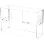 Plymor Acrylic Locking Case w/ Sliding Back, 1 Shelf, 13" H x 21" W x 7.5" D