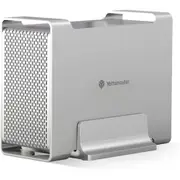 Yottamaster 2 Bay RAID Hard Drive Enclosure Aluminum USB3.1 6Gbps External SATA HDD Enclosure for 3.5 HDD-Support RAID 0/1/SPAN, Up to 32TB [Yottamaster-DR2RU3-35-AU-SV]