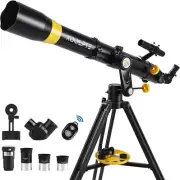 Koolpte Telescope 90mm Aperture 900mm - High Precision Adjustment Black-90900
