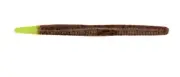YUM Dinger Worm Fish Lure, 5", Carolina Pumpkin Chartreuse, Pack of 8