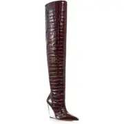 Stuart Weitzman Womens Red Tall Thigh-High Boots 8.5 Medium (B,M) BHFO 0670