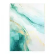 Sea Green Abstract Painting Canvas Print