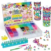 Bandai Rainbow Loom Mega Combo Set - Bracelet Making - Loom with 5600 Rubber Bands - Charms and Beads - CD00101 Medium