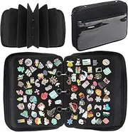[PACMAXI] Enamel Brooch Pin Display Pages, Carrying Case, Collection Storage Organizer Case, Travel Bag with 6 Binder(Pins Not Included)