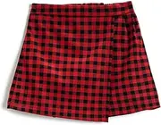 [Koton] Girls' Plaid Skort Elastic Waist Shorts