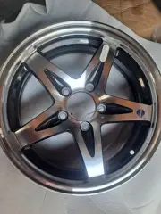 15x5 5x4.5 HWT 14 BLACK Trailer Wheel 15/5 5/4.5 3.19cb 0mm Offset