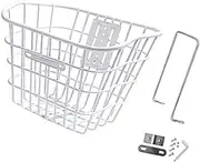 Zxpjkyu Motorcycle Scooter Bike Front Basket with Bracket Multifunctional Simple Assembly Open Top