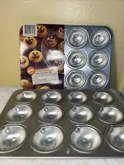 WILTON CAKE PAN # 2105-8462 - PETITE PUMPKIN PAN - 12 BITE SIZE MOLDS - NEW 2