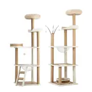 Alopet Cat Tree Tower Rattan Scratching Post Scratcher Cats Condo House