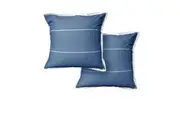 Calista Indigo Quilt Cover Set or European Pillowcases by Jason