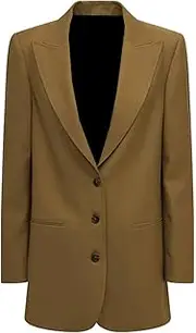 [Kromoc] Women's Three Buttons Blazer Peak Lapel Tuxedos Coat Wedding Casual/Daily Suit Jacket