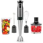 CHEFX 5-in-1 Immersion Blender 9 Speed Ultra Powerful Stainless Steel Hand Mixer