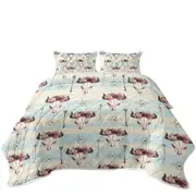 Floral Bull Skull Native Pattern Coverlet