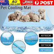 Pet Cooling Mat Dog Cat Non-Toxic Bed Puppy Self-cool Summer Ice Pad 5 Sizes AU