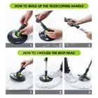 Upgraded 360 Degree Spin Mop Spinning Bucket System w/4 Mop Heads Easy Clean