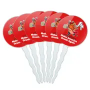 Trump Make America Drunk Again with Beer Cupcake Picks Toppers Set of 6