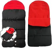 CZ-XING Pushchair Footmuff Baby Toddler Universal Baby Stroller Fleece Lined Snuggly Cosytoes Footmuff Universal Fitting for Pushchairs Strollers Prams Buggys Baby Joggers (Red)