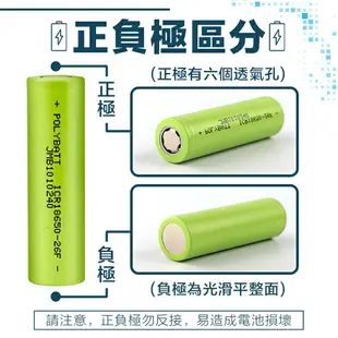 【BSMI認證！超大電量】POLYBATT 充電鋰電池 18650電池 2600mAh 充電電池 鋰電池【G5608】