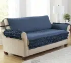 Innovative Textile Solutions Claremont Ruffle Furniture Protector Loveseat Blue