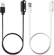 hoeslaw 2PCS Smart Watch Magnetic Charger Cable Compatible with Cosmo JrTrack 2 Kid’s Smartwatch, 7.62mm 2Pin 2ft 5V 1A USB-A, Charger Cable Replacement Compatible for Kids Smartwatch