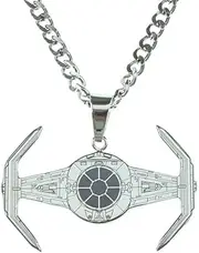 [STAR WARS] Darth Vader Advance TIE Fighter Necklace, Silver, One size