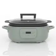 MAGNIFIQUE 6 Quart Casserole Programmable Slow Cooker Multi-Cooker with 8-in-...