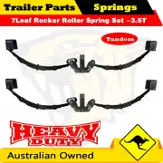 Superior 7 Leaf Rocker Roller Tandem Trailer Spring Set Black - RATED AT 3500KG