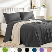 LINENOVA Bamboo Blend Quilt Cover Set 2000TC Ultra Soft Comfort Cooling Bedding For All Seasons