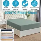 2000TC Ultra Soft Fitted Sheet Super King/King/Queen/Double/K Single/Single Beds