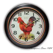 Rotterdam Rooster Dial Quartz Wall Clock with Silent Movement New in Box