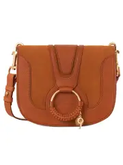 See By Chloé Hana Leather & Suede Shoulder Bag in Caramello