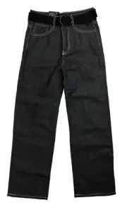 Encrypted boy's street wear supply co. jeans, belt included, black, size 16