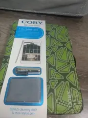 NEW COBY 7-8" TABLET CASE. Includes stylus & cloth. Self Inverted Easel. Green