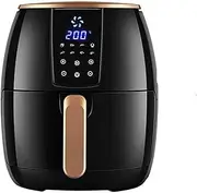 4.5L Air Fryer Large Oven & Oilless Cooker with LED Digital One Touchscreen with Preheat and Nonstick Detachable Basket Customizable 8 Presets Black