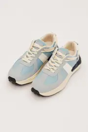 Blue Chunky Platform Mules Sandals