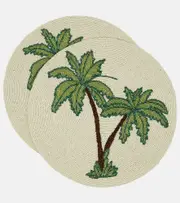 [Les-Ottomans] Les-Ottomans Palms set of 2 beaded placemats One Size multicoloured