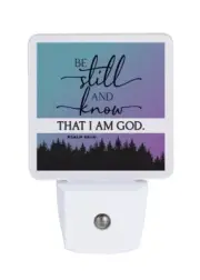 Be Still And Know That I Am GOD Night Light Auto Dusk to Dawn Sensor