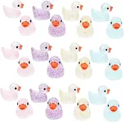 Generic 40Pcs Luminous Miniature Duck Figurines for Garden Micro Landscaping Decor Creative for Aquarium Dollhouse and Scene Decoration