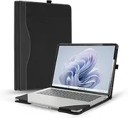 Surface Laptop Studio Case - All-Inclusive Anti-Fall Protective Shell, 14.4 inch PU Leather Inner Bag, Dark Gray